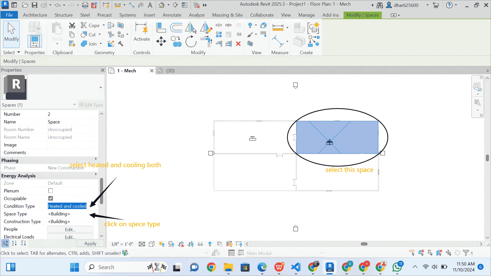 Revit 2025 HVAC load calculation